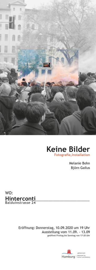 Ausstellungsflyer Melanie Bohn / Björn Gailus